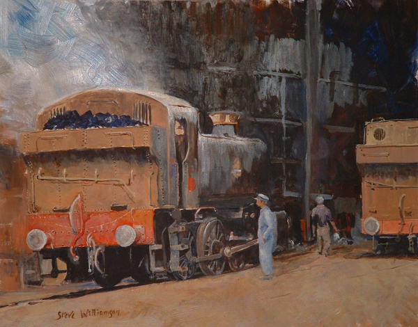 Painting entitled Waiting For The Call by Steve Williamson